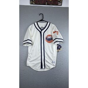 Houston Astros Jersey Mens Small White MLB Baseball True Fan Cooperstown Retro
